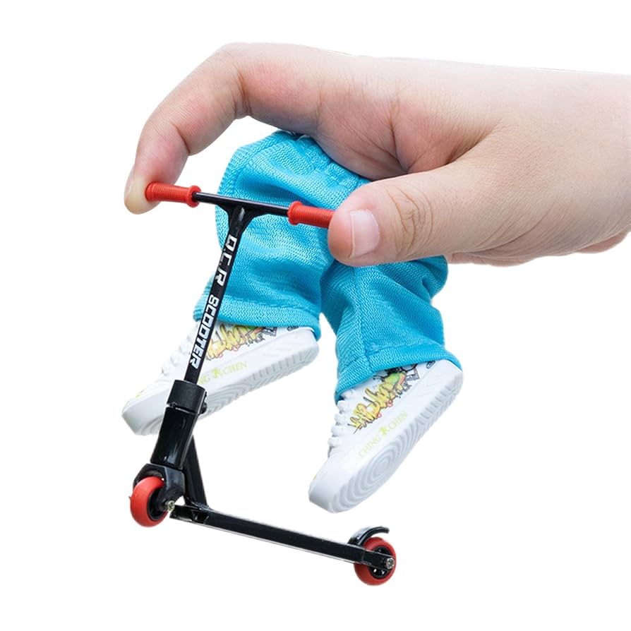 Amazon.com: Littryee 手指玩具組,手指滑板車附褲子和工具金屬